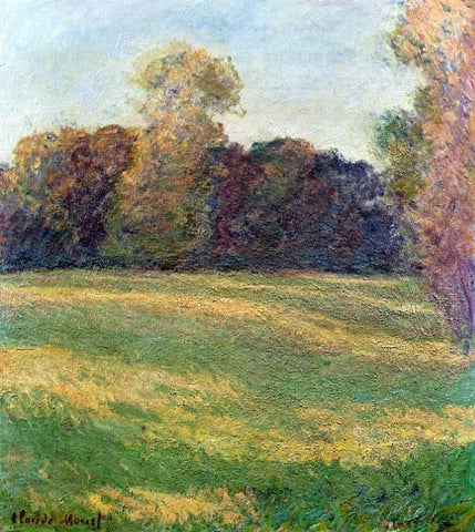  Claude Oscar Monet Meadow in the Sun, at Giverny - Hand Painted Oil Painting