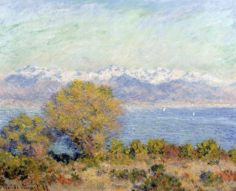  Claude Oscar Monet The Alps Seen from Cap d'Antibes - Hand Painted Oil Painting