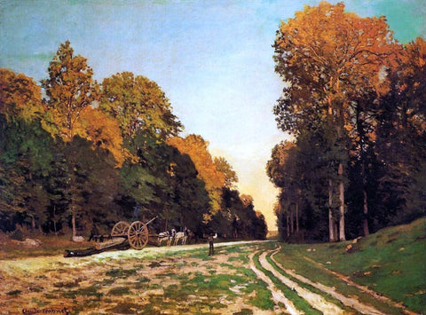  Claude Oscar Monet The Road from Chailly to Fontainebleau - Hand Painted Oil Painting