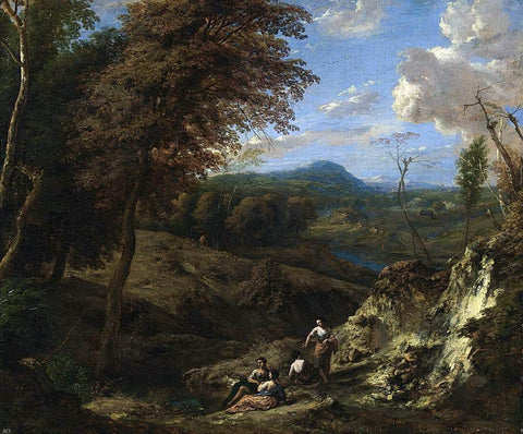  Cornelis Huysmans Wooded Hilly Landscape - Hand Painted Oil Painting