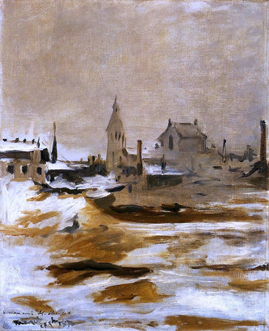  Edouard Manet Effect of Snow at Petit-Montrouge - Hand Painted Oil Painting