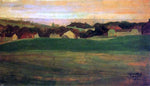  Egon Schiele Meadow with Village in Background II - Hand Painted Oil Painting