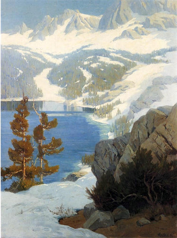  Elmer Wachtel Lake George, Sierra Nevada - Hand Painted Oil Painting