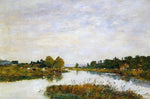 Eugene-Louis Boudin The Still River at Deauville - Hand Painted Oil Painting