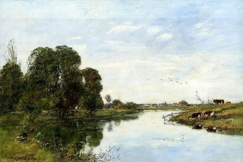  Eugene-Louis Boudin The Toques at Saint-Arnoult - Hand Painted Oil Painting