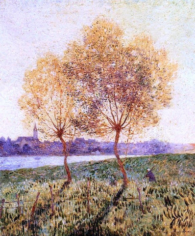  Ferdinand Du Puigaudeau The Banks of the Loire, Basse Indre - Hand Painted Oil Painting