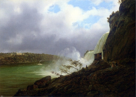  Ferdinand Richardt A View of Niagara Falls - Hand Painted Oil Painting