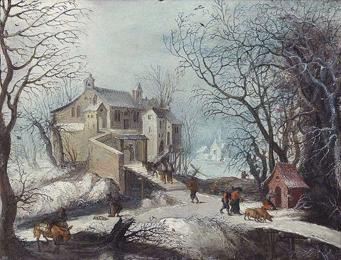  Frans De Momper Winter Landscape - Hand Painted Oil Painting