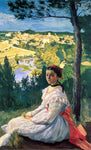  Jean Frederic Bazille View of the Village - Hand Painted Oil Painting