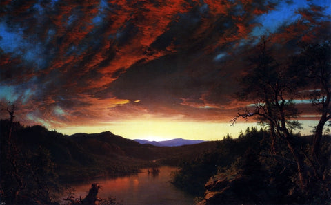  Frederic Edwin Church Twilight in the Wilderness - Hand Painted Oil Painting