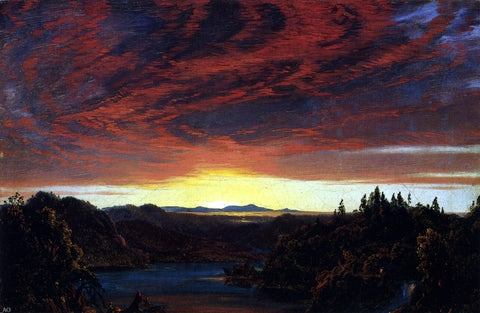  Frederic Edwin Church Twilight, a Sketch - Hand Painted Oil Painting