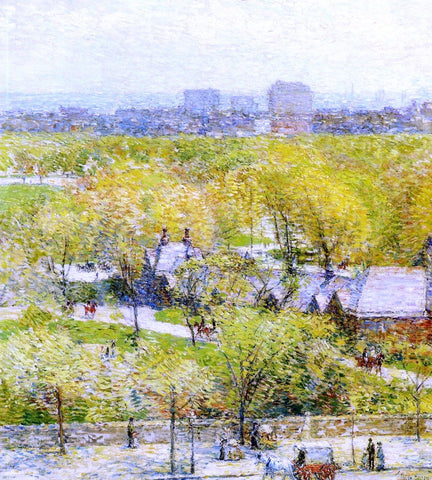  Frederick Childe Hassam Across the Park - Hand Painted Oil Painting