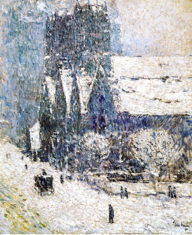  Frederick Childe Hassam Calvary Church in the Snow - Hand Painted Oil Painting