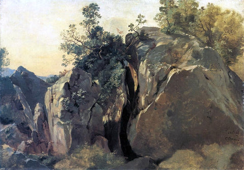  Friedrich Nerly Cliffs at Olevano - Hand Painted Oil Painting