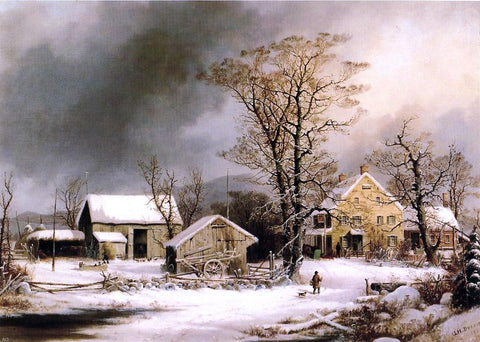  George Henry Durrie Winter in the Country, A Cold Morning - Hand Painted Oil Painting