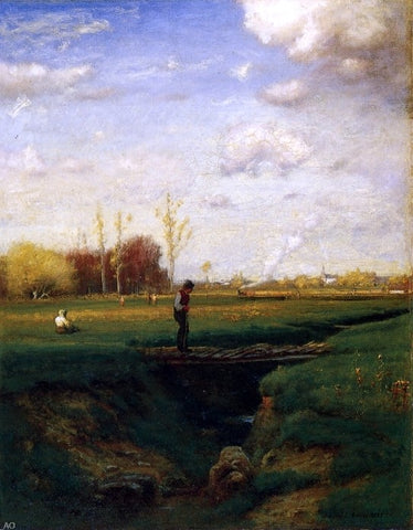  George Inness A Short Cut, Watchung Station, N.J. - Hand Painted Oil Painting