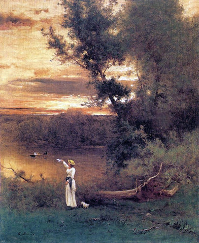  George Inness Shades of Evening - Hand Painted Oil Painting