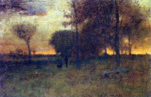  George Inness Sunset Glow - Hand Painted Oil Painting