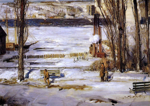  George Wesley Bellows A Morning Snow - Hudson River - Hand Painted Oil Painting