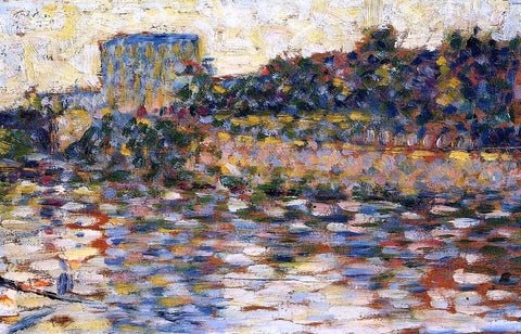  Georges Seurat Courbevoie, Landscape with Turret - Hand Painted Oil Painting