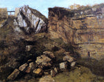  Gustave Courbet Crumbling Rocks - Hand Painted Oil Painting