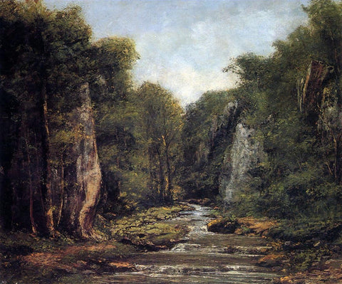  Gustave Courbet The River Plaisir-Fontaine - Hand Painted Oil Painting