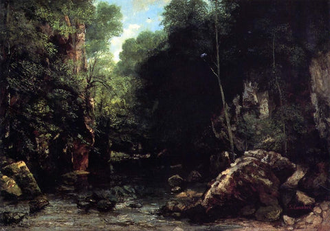  Gustave Courbet The Shaded Stream (also known as The Stream of the Puits Noire) - Hand Painted Oil Painting
