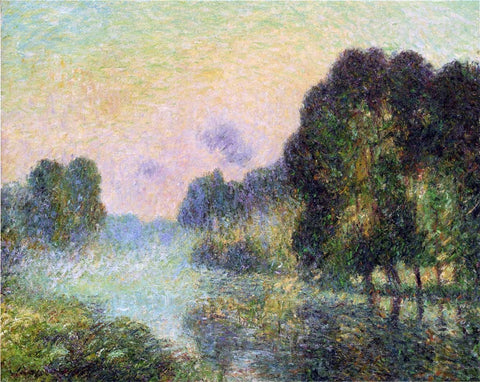  Gustave Loiseau By the Eure River - Fog Effect - Hand Painted Oil Painting