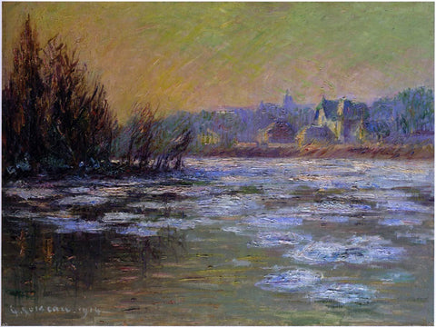  Gustave Loiseau Ice on the Oise river - Hand Painted Oil Painting
