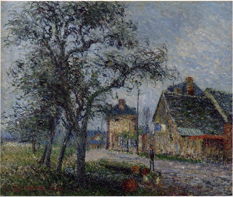  Gustave Loiseau Louvier Road in Winter - Hand Painted Oil Painting