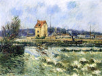  Gustave Loiseau Waterfall at St. Martin, Pontoise - Hand Painted Oil Painting