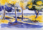 Henri Edmond Cross Trees by the Sea - Hand Painted Oil Painting