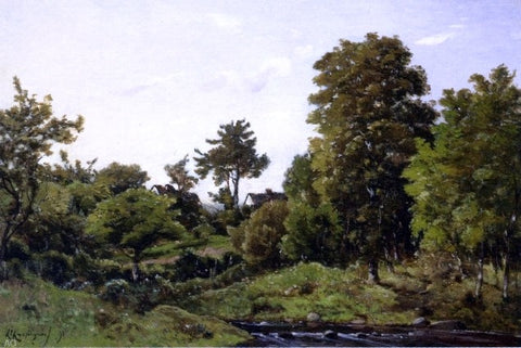  Henri Harpignies Landscape near St. Prive - Hand Painted Oil Painting