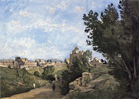  Henri Harpignies View of Villa d'Este - Hand Painted Oil Painting