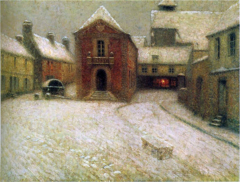  Henri Le Sidaner Gerberoy in the Snow - Hand Painted Oil Painting