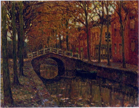  Henri Le Sidaner The Delft Canal - Hand Painted Oil Painting