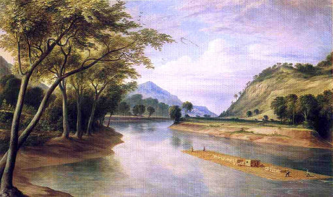  Henry Cheever Pratt The Ohio River Near Marietta - Hand Painted Oil Painting
