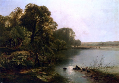  Henry John Boddington Early Morning on the Thames - Hand Painted Oil Painting