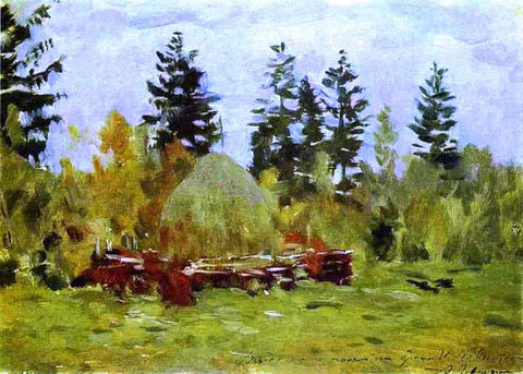  Isaac Ilich Levitan A Haystack Study - Hand Painted Oil Painting