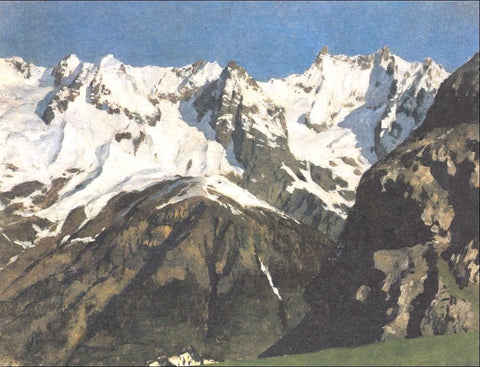  Isaac Ilich Levitan Range of mountains, Mont Blanc - Hand Painted Oil Painting