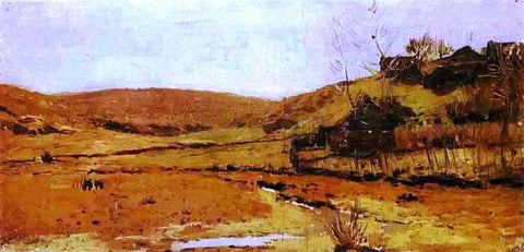  Isaac Ilich Levitan Valley of a River, Study - Hand Painted Oil Painting