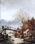  Isaac Van Ostade A Winter Scene - Hand Painted Oil Painting