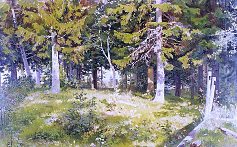  Ivan Ivanovich Shishkin Glade in a Forest - Hand Painted Oil Painting