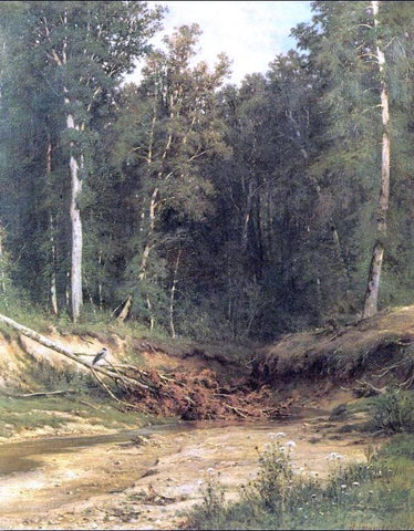 Ivan Ivanovich Shishkin Woodland brook - Hand Painted Oil Painting