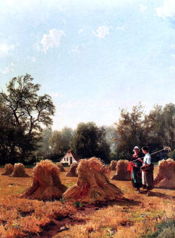  Jacobus Nicolaas Tjarda Starckenborgh  Van Stachouwer The Harvesters: An Allegory Of Summer - Hand Painted Oil Painting