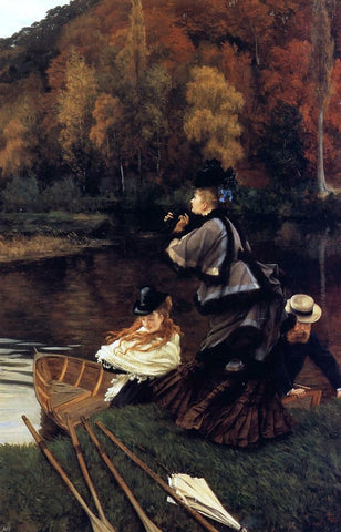  James Tissot Autumn on the Thames (also known as Nuneham Courtney) - Hand Painted Oil Painting