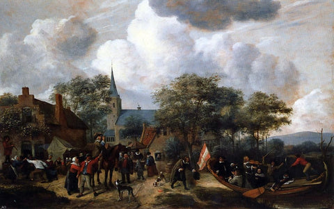  Jan Steen Village Festival with the Ship of Saint Rijn Uijt - Hand Painted Oil Painting