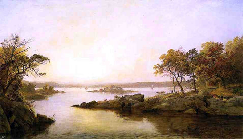  Jasper Francis Cropsey Afternoon at Greenwood Lake - Hand Painted Oil Painting