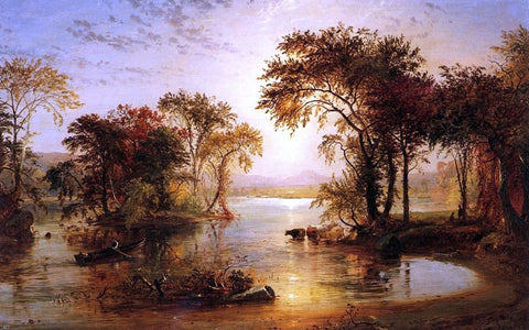  Jasper Francis Cropsey Autumn on the Susquehanna - Hand Painted Oil Painting