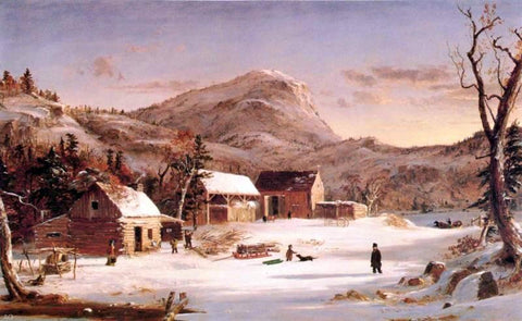  Jasper Francis Cropsey Winter in the Rockies - Hand Painted Oil Painting